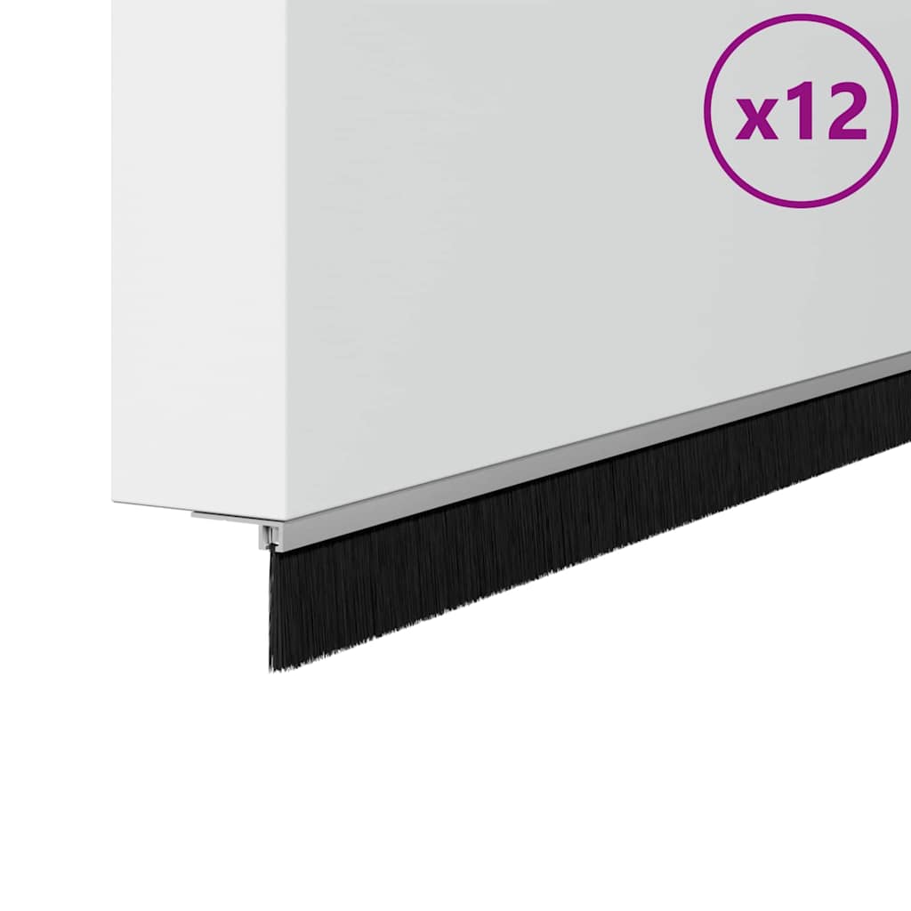 Αυτοκόλλητες σφραγίδες πόρτας 12 pcs Ασημί 100 cm