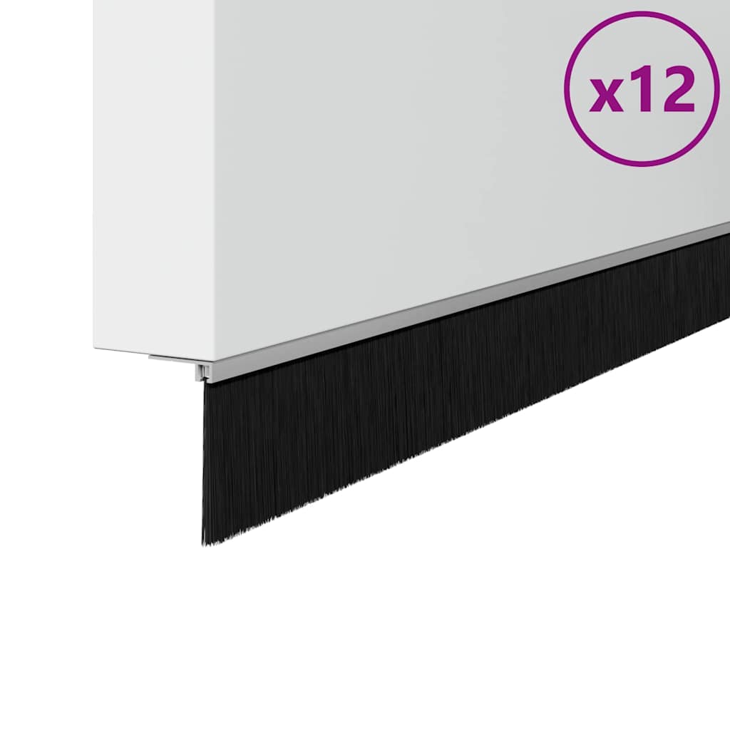 Αυτοκόλλητες σφραγίδες πόρτας 12 pcs Ασημί 100 cm