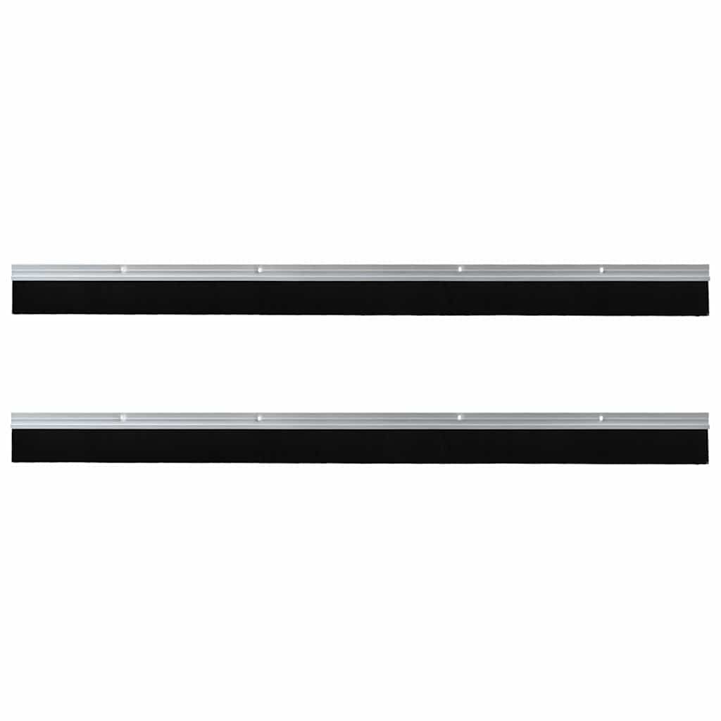 Σφραγίδες πόρτας με βούρτσες που προσαρτώνται 2 pcs Ασημί