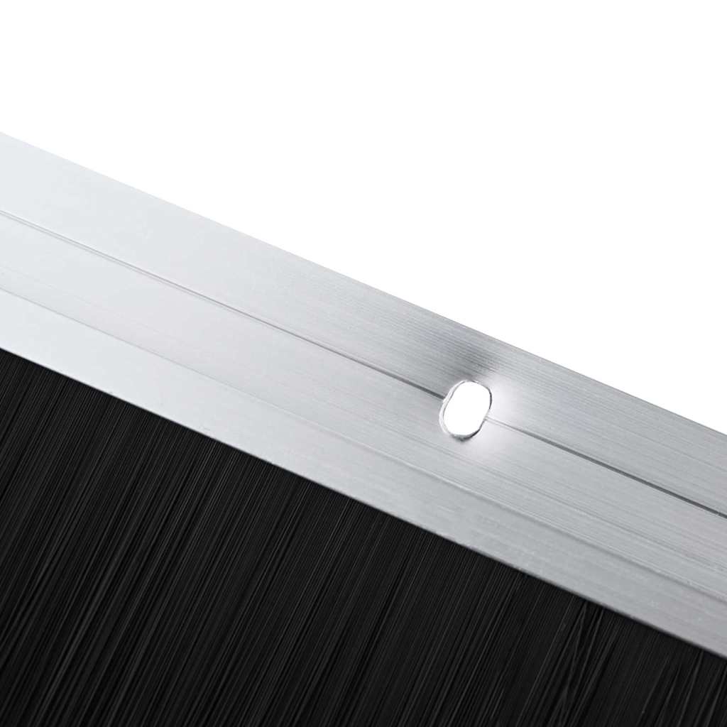 Σφραγίδες πόρτας με βούρτσες που προσαρτώνται 6 pcs Ασημί