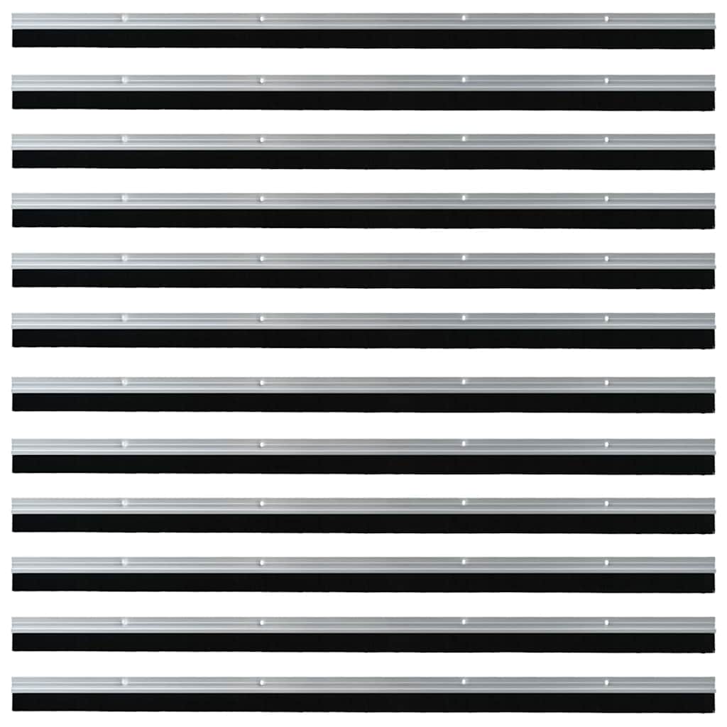 Σφραγίδες πόρτας με βούρτσες που προσαρτώνται 12 pcs Ασημί