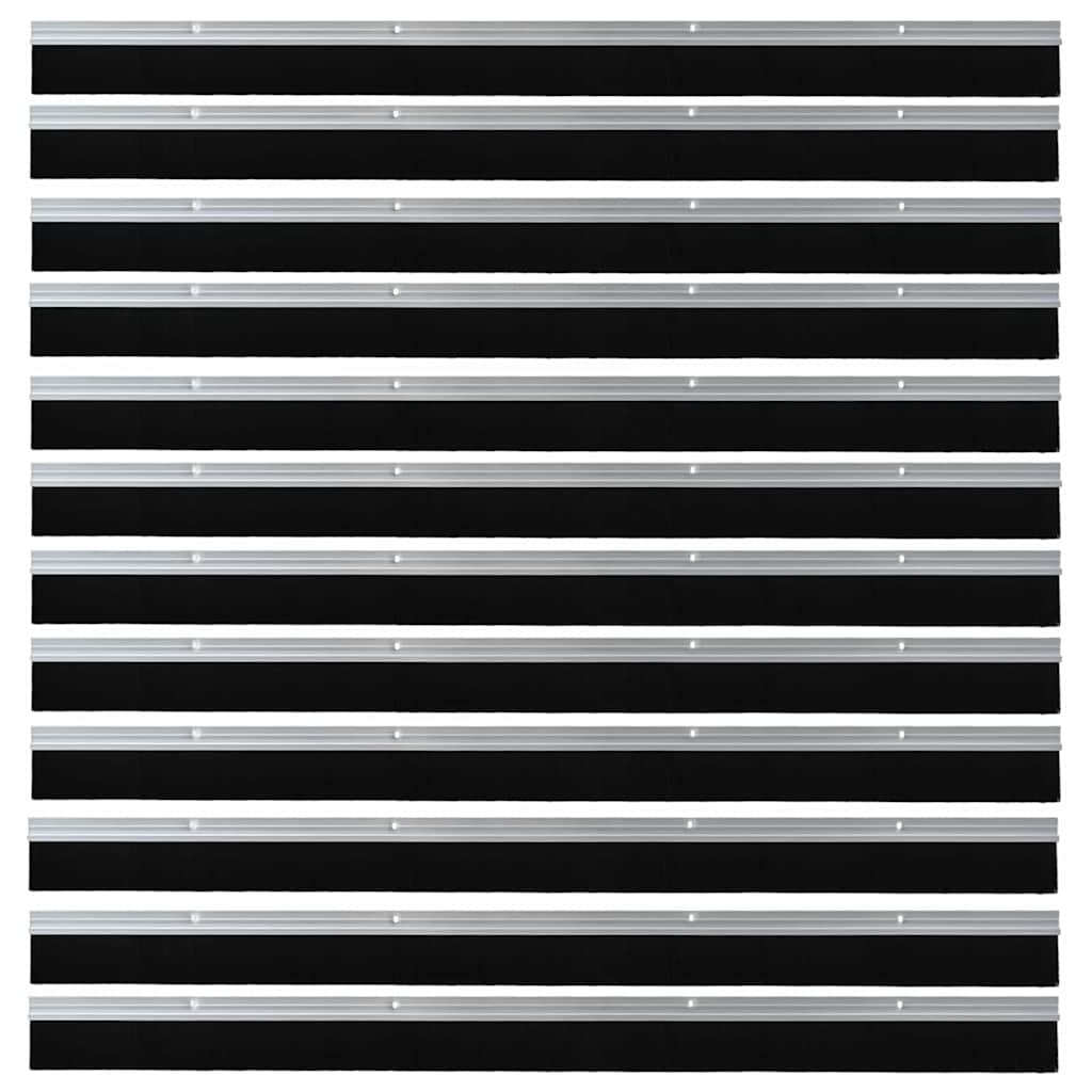 Σφραγίδες πόρτας με βούρτσες που προσαρτώνται 12 pcs Ασημί