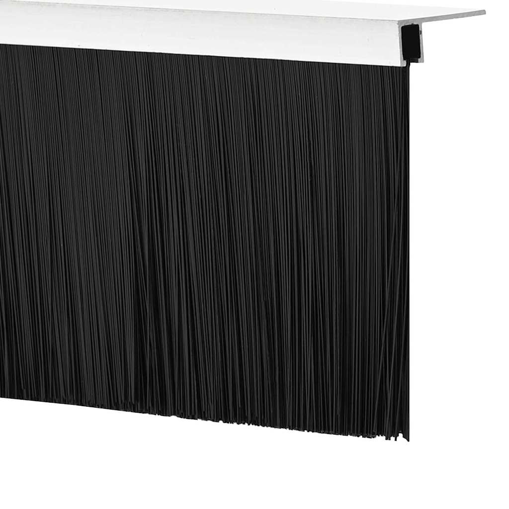 Σφραγίδες πόρτας με βούρτσες που προσαρτώνται 2 pcs Ασημί