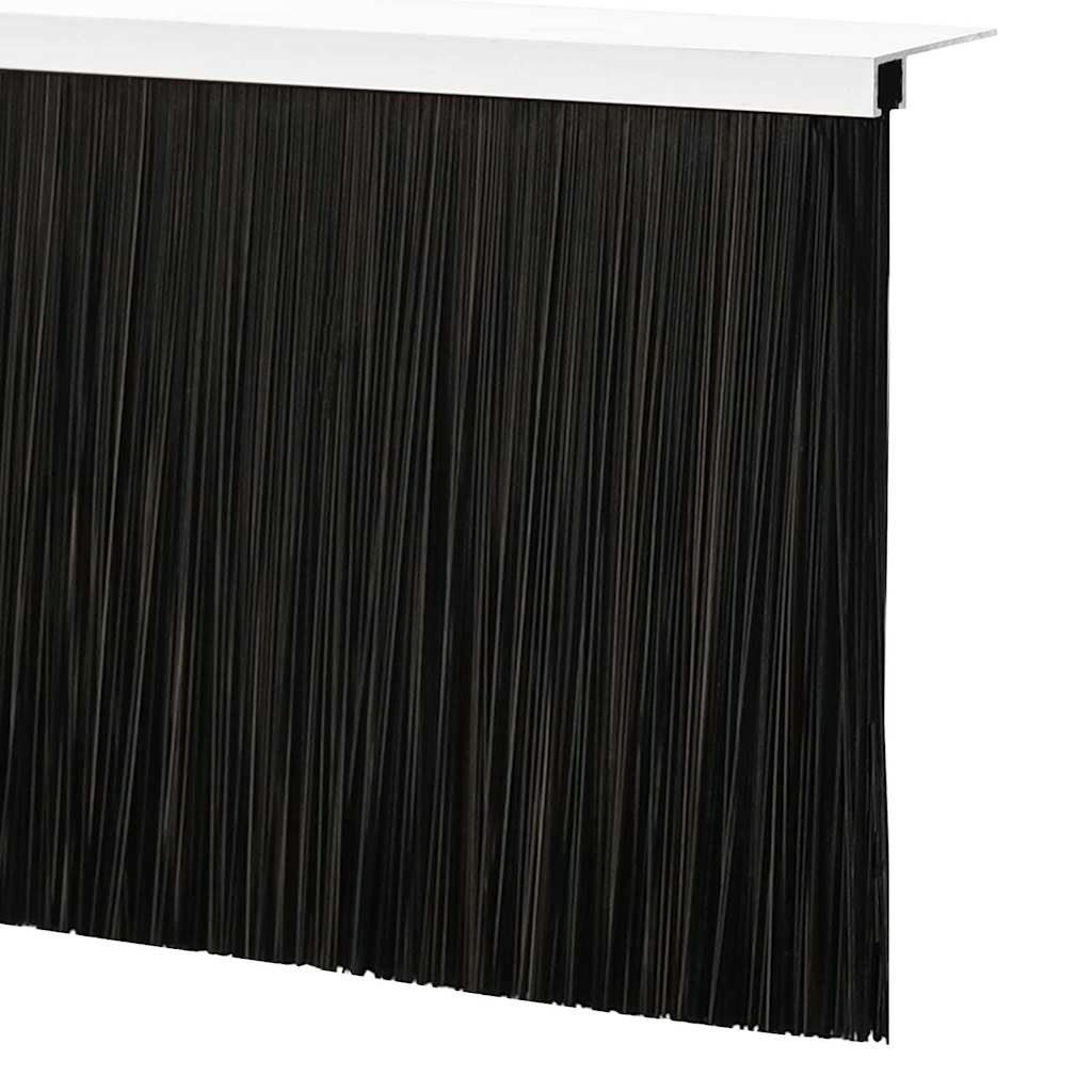 Σφραγίδες πόρτας με βούρτσες που προσαρτώνται 2 pcs Ασημί