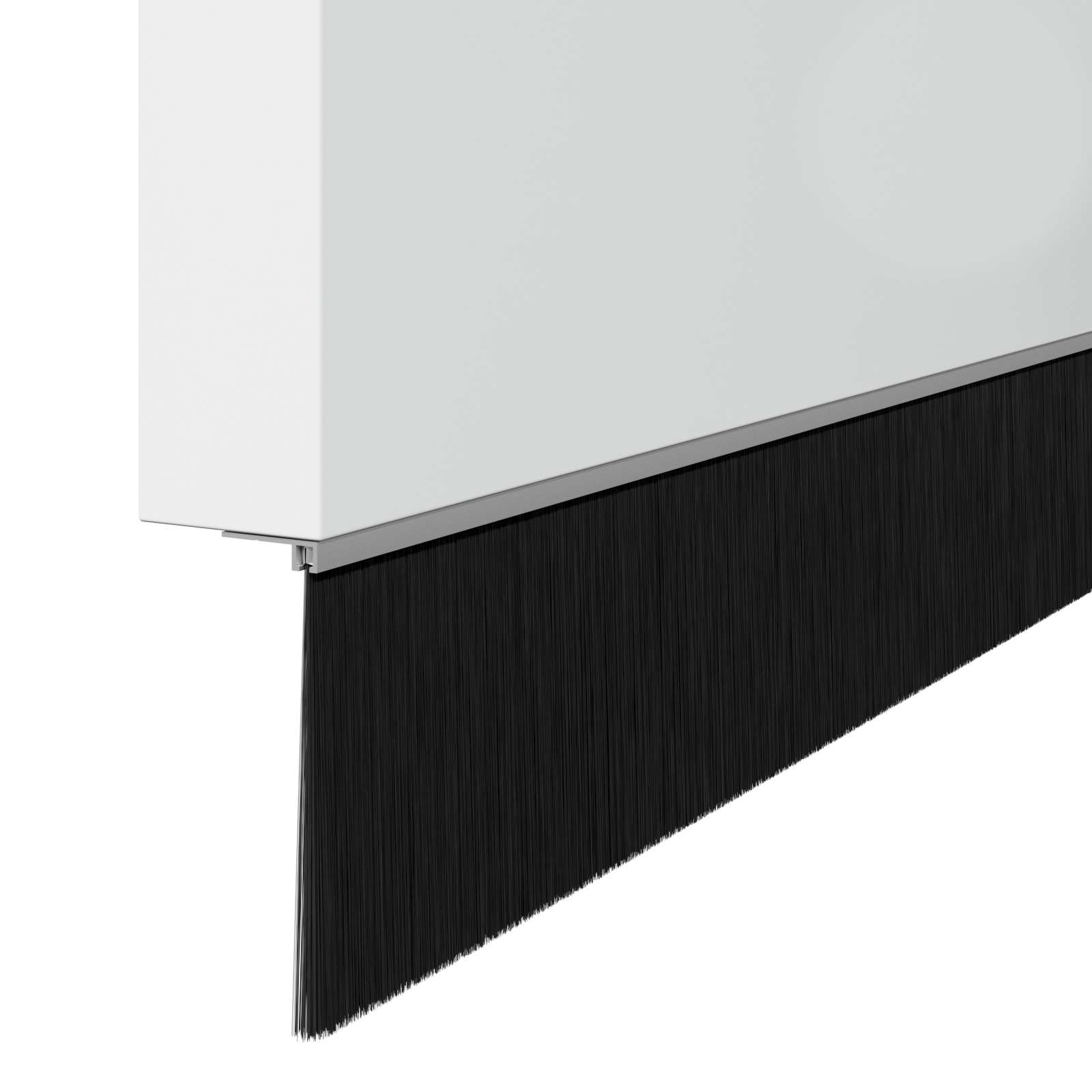 Σφραγίδες πόρτας με βούρτσες που προσαρτώνται 2 pcs Ασημί