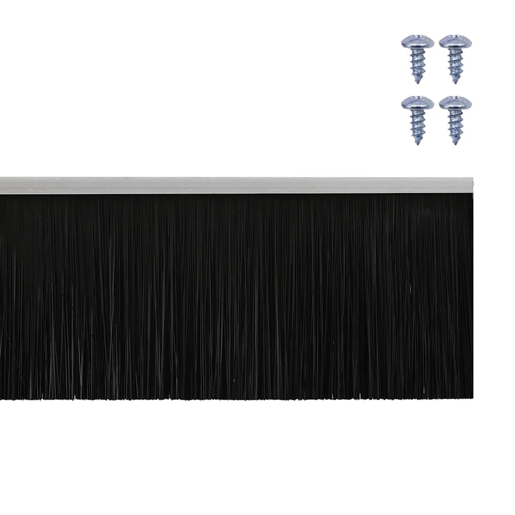 Σφραγίδες πόρτας με βούρτσες που προσαρτώνται 6 pcs Ασημί