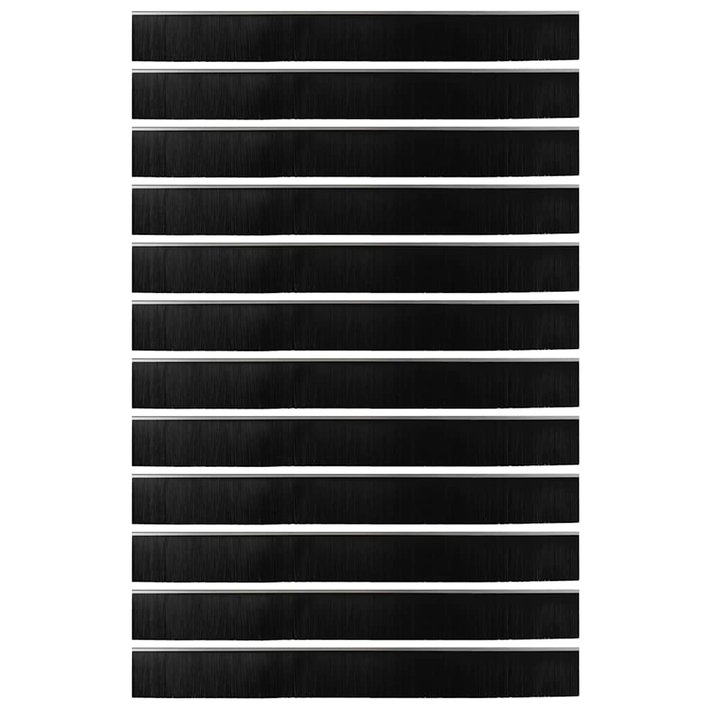 Σφραγίδες πόρτας με βούρτσες που προσαρτώνται 12 pcs Ασημί