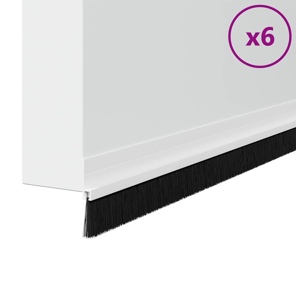 Αυτοκόλλητες σφραγίδες πόρτας 6 pcs Λευκό 100 cm