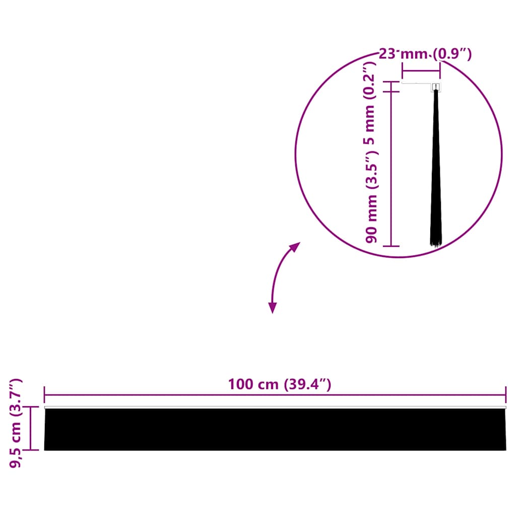 Αυτοκόλλητες σφραγίδες πόρτας 2 pcs Λευκό 100 cm