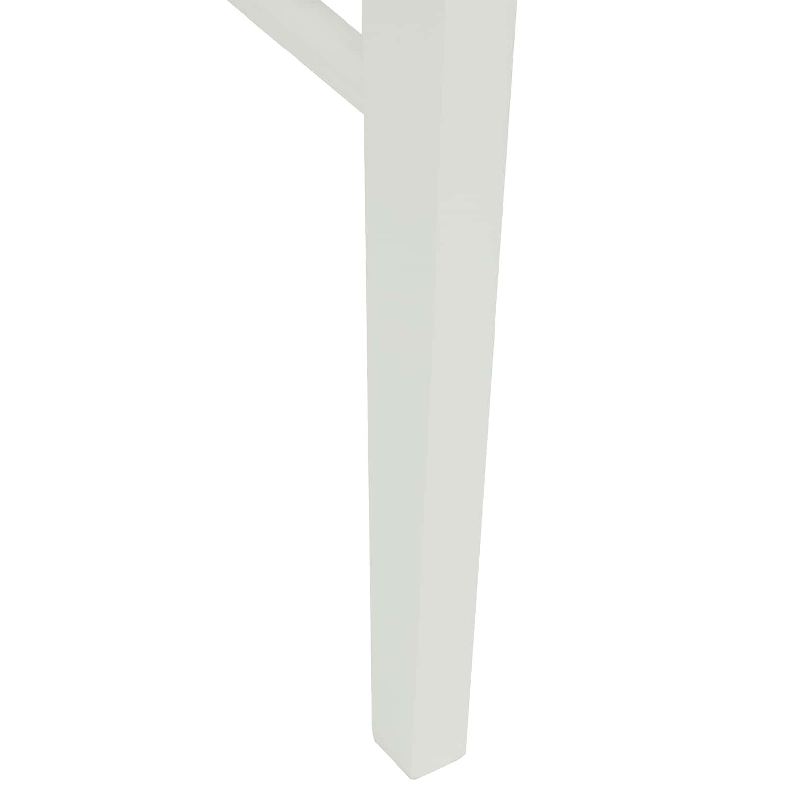 Καρέκλα τραπεζαρίας 2 pcs Λευκό και Φυσικό Στερεό Ξύλο Ραβέντι