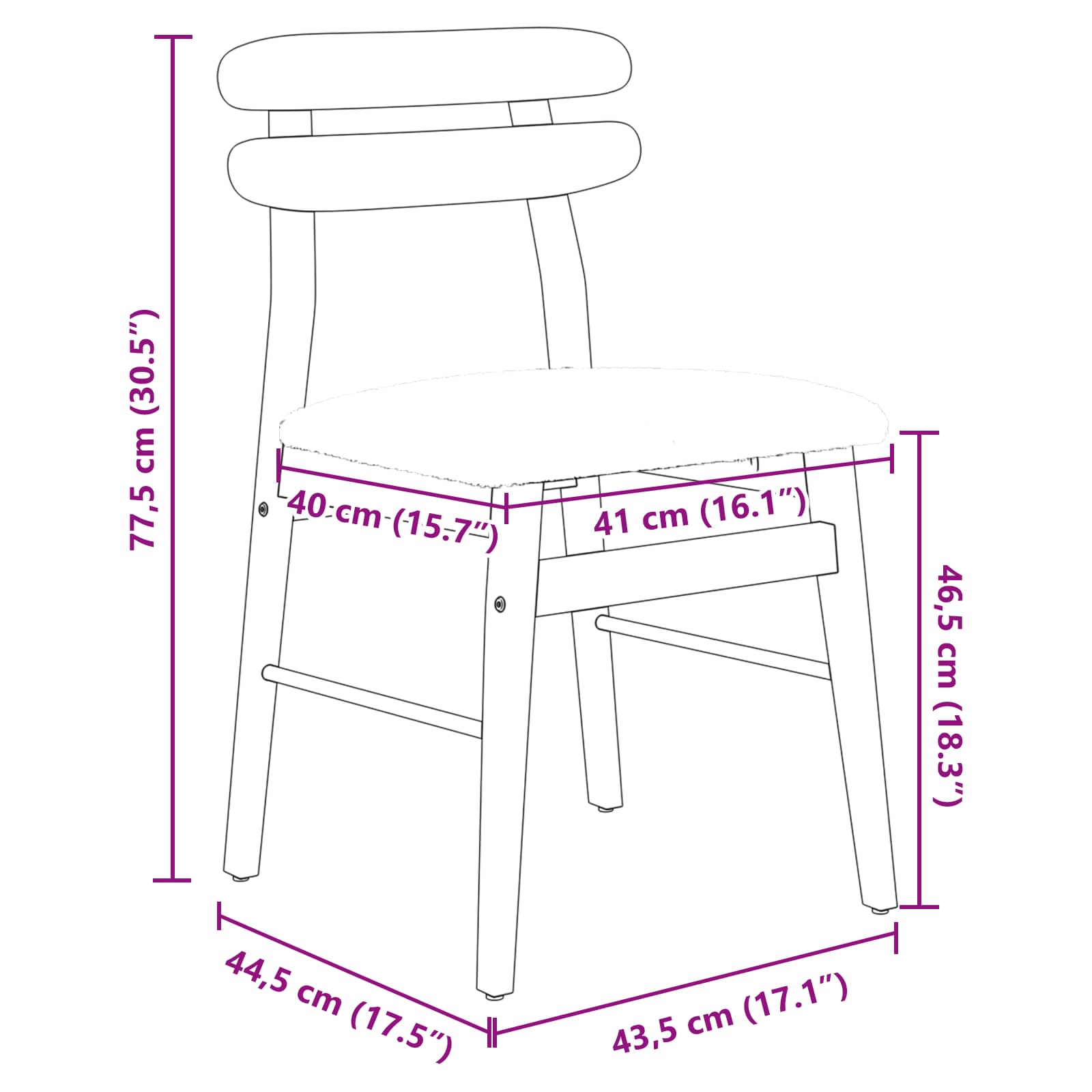Καρέκλα τραπεζαρίας 2 pcs Φυσικό και Ανοιχτό