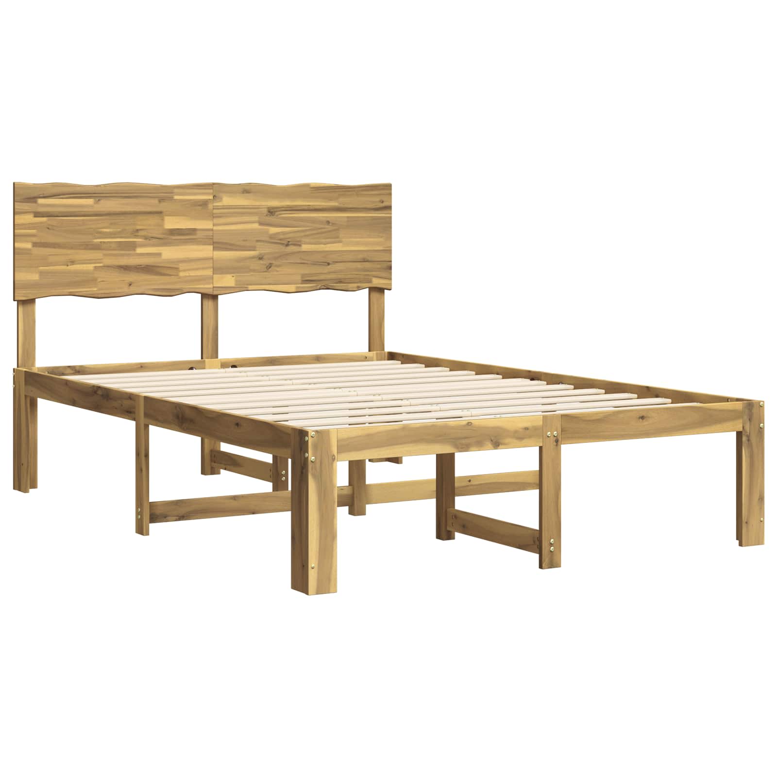 Διπλό Κρεβάτι με Κεφαλάρι ROSTOCK Λευκό 140 x 190 cm - Pakobazaar