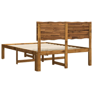 Διπλό Κρεβάτι με Κεφαλάρι ROSTOCK Φυσικό 150 x 200 cm - Pakobazaar