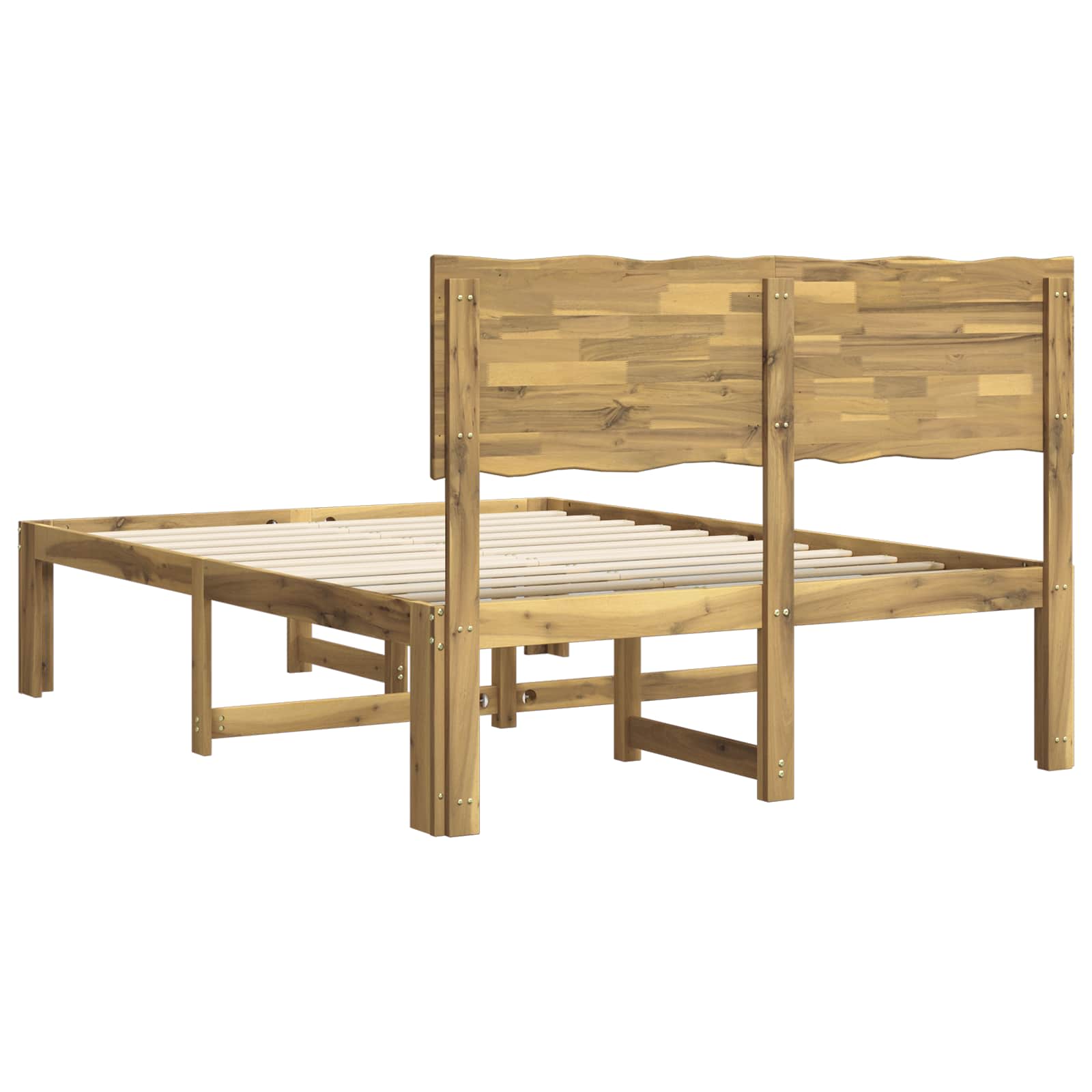 Διπλό Κρεβάτι με Κεφαλάρι ROSTOCK Λευκό 150 x 200 cm - Pakobazaar