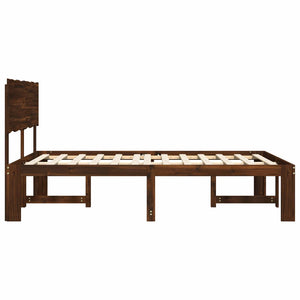 Διπλό Κρεβάτι με Κεφαλάρι ROSTOCK Σκούρο Καφέ 180 x 200 cm - Pakobazaar