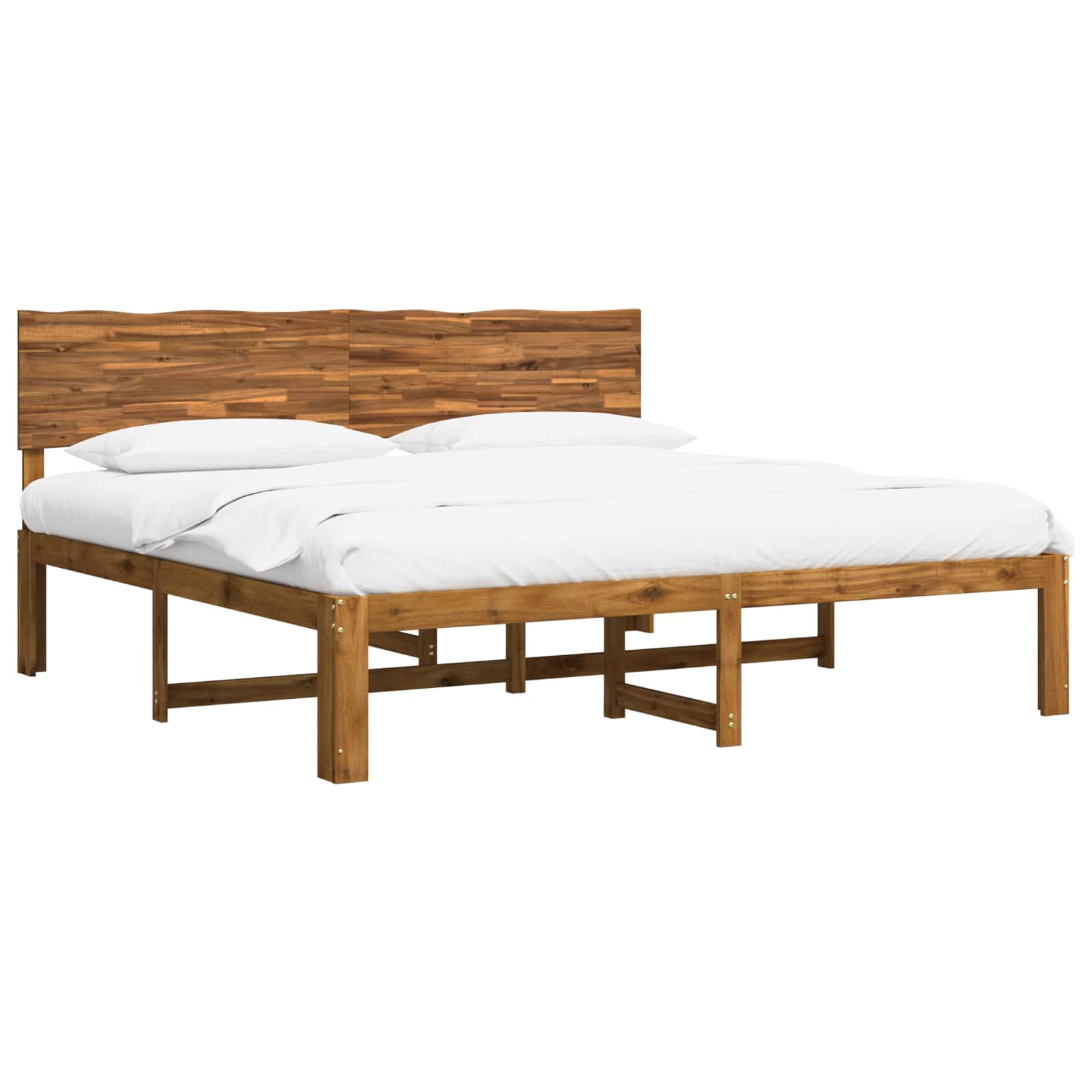 Διπλό Κρεβάτι με Κεφαλάρι ROSTOCK Φυσικό 180 x 200 cm - Pakobazaar