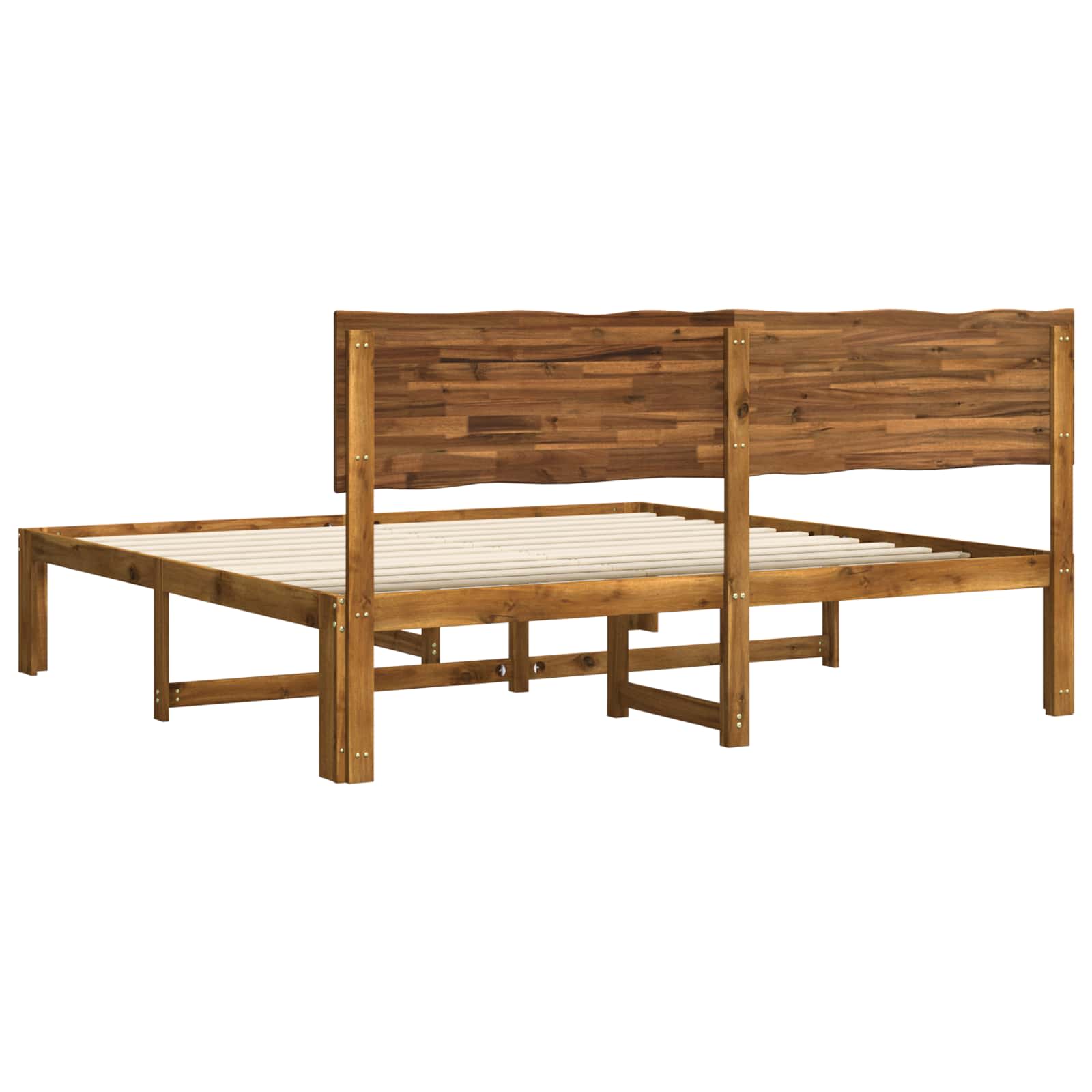 Διπλό Κρεβάτι με Κεφαλάρι ROSTOCK Φυσικό 180 x 200 cm - Pakobazaar