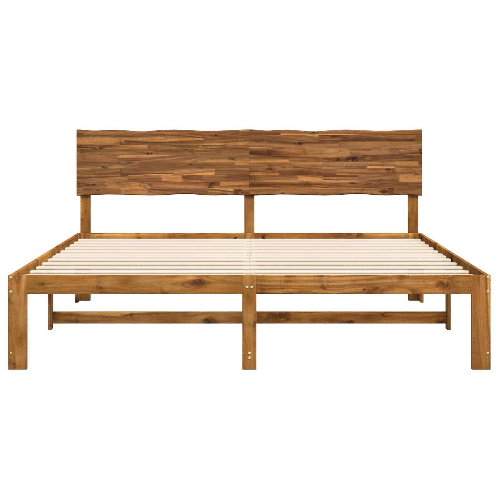 Διπλό Κρεβάτι με Κεφαλάρι ROSTOCK Φυσικό 180 x 200 cm - Pakobazaar