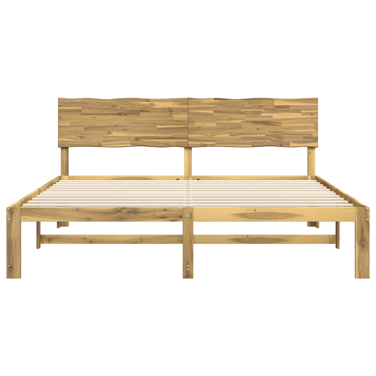 Διπλό Κρεβάτι με Κεφαλάρι ROSTOCK Λευκό 200 x 200 cm - Pakobazaar