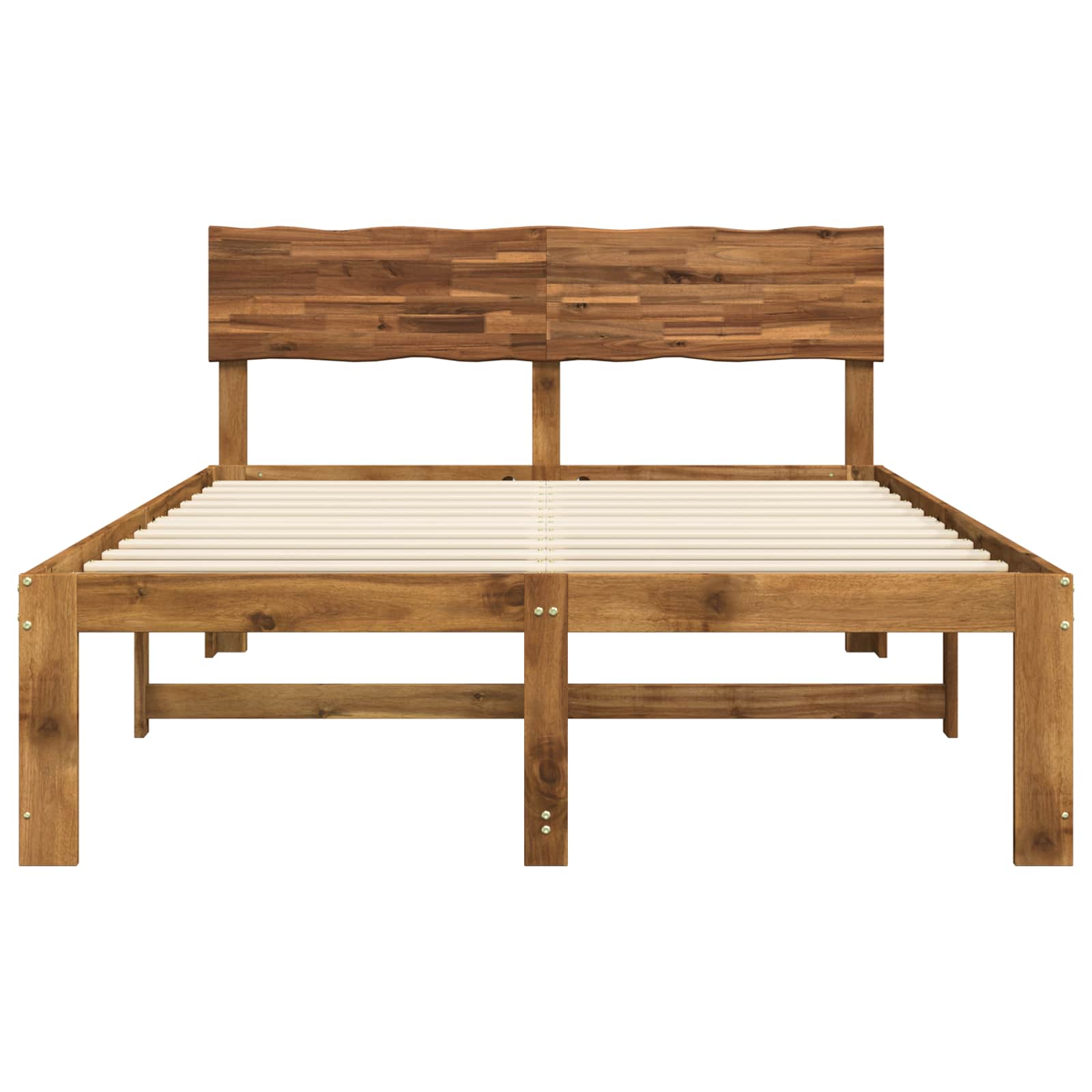 Διπλό Κρεβάτι με Κεφαλάρι ROSTOCK Φυσικό 150 x 200 cm - Pakobazaar