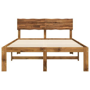 Διπλό Κρεβάτι με Κεφαλάρι ROSTOCK Φυσικό 150 x 200 cm - Pakobazaar