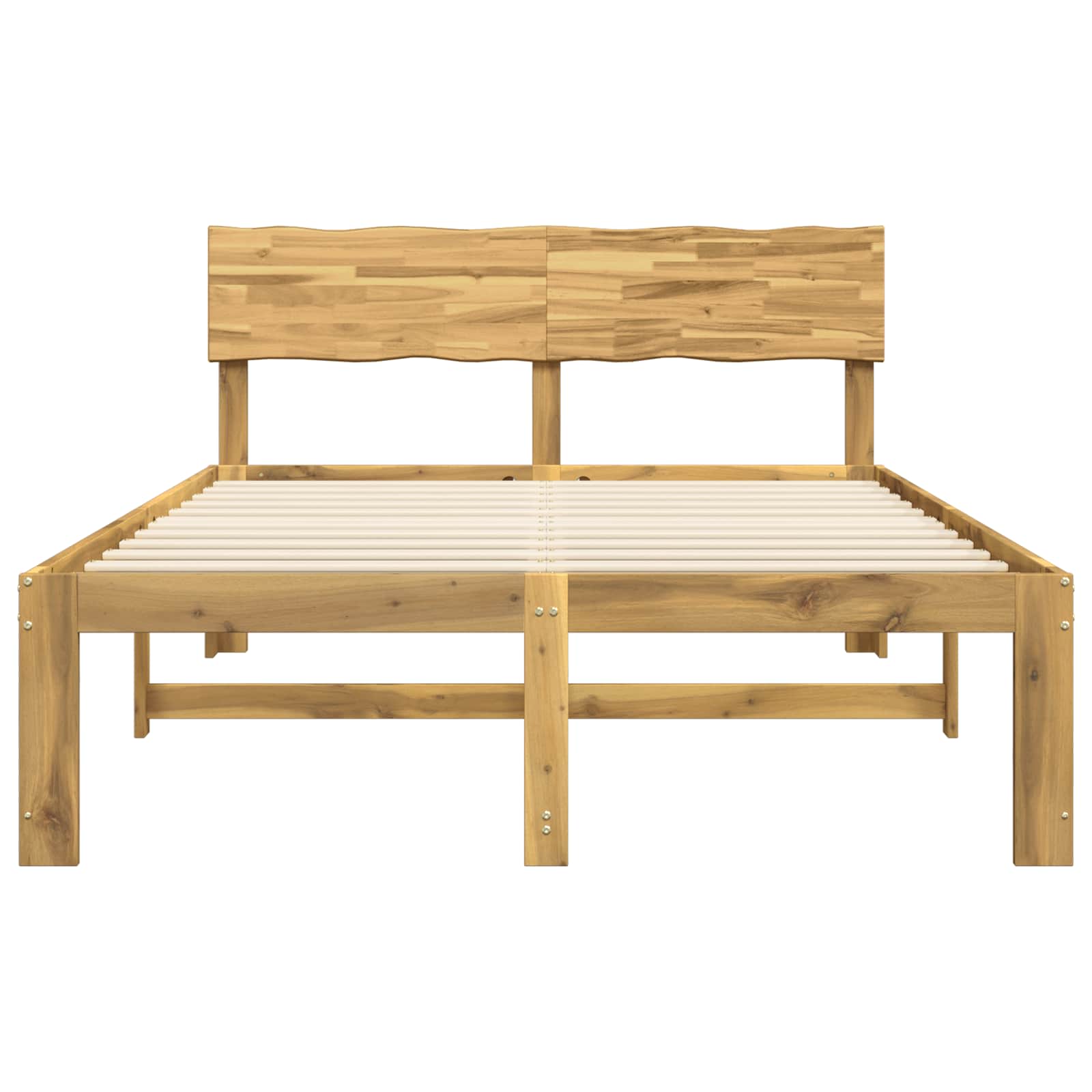 Διπλό Κρεβάτι με Κεφαλάρι ROSTOCK Λευκό 150 x 200 cm - Pakobazaar