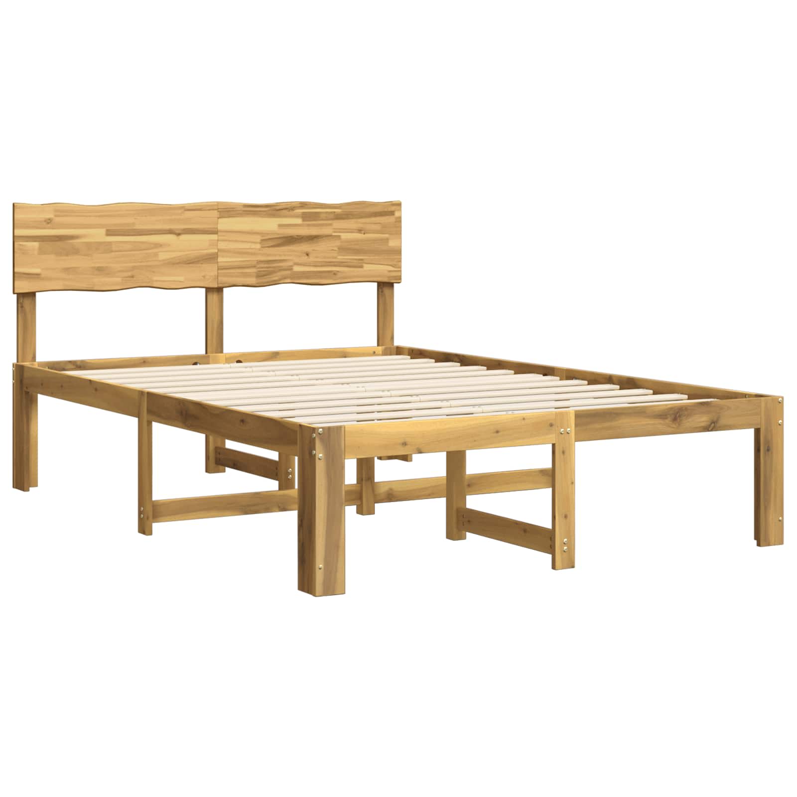 Διπλό Κρεβάτι με Κεφαλάρι ROSTOCK Λευκό 160 x 200 cm