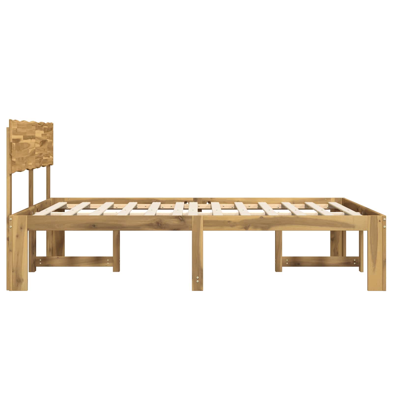 Διπλό Κρεβάτι με Κεφαλάρι ROSTOCK Λευκό 160 x 200 cm