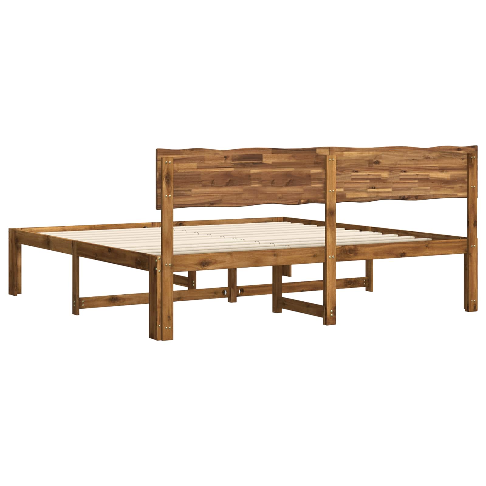Διπλό Κρεβάτι με Κεφαλάρι ROSTOCK Φυσικό 180 x 200 cm - Pakobazaar