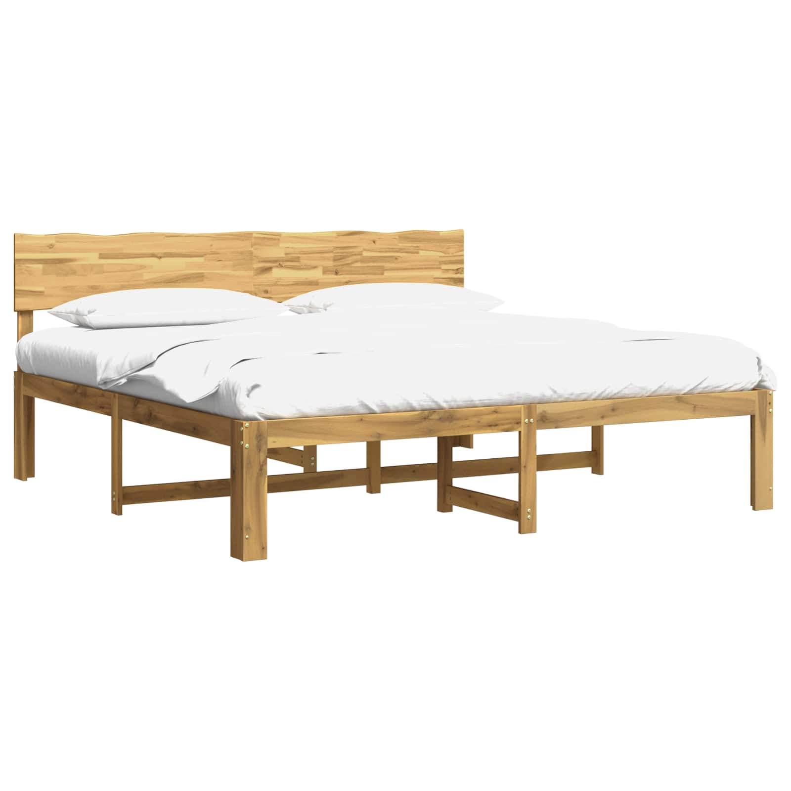 Διπλό Κρεβάτι με Κεφαλάρι ROSTOCK Λευκό 180 x 200 cm - Pakobazaar