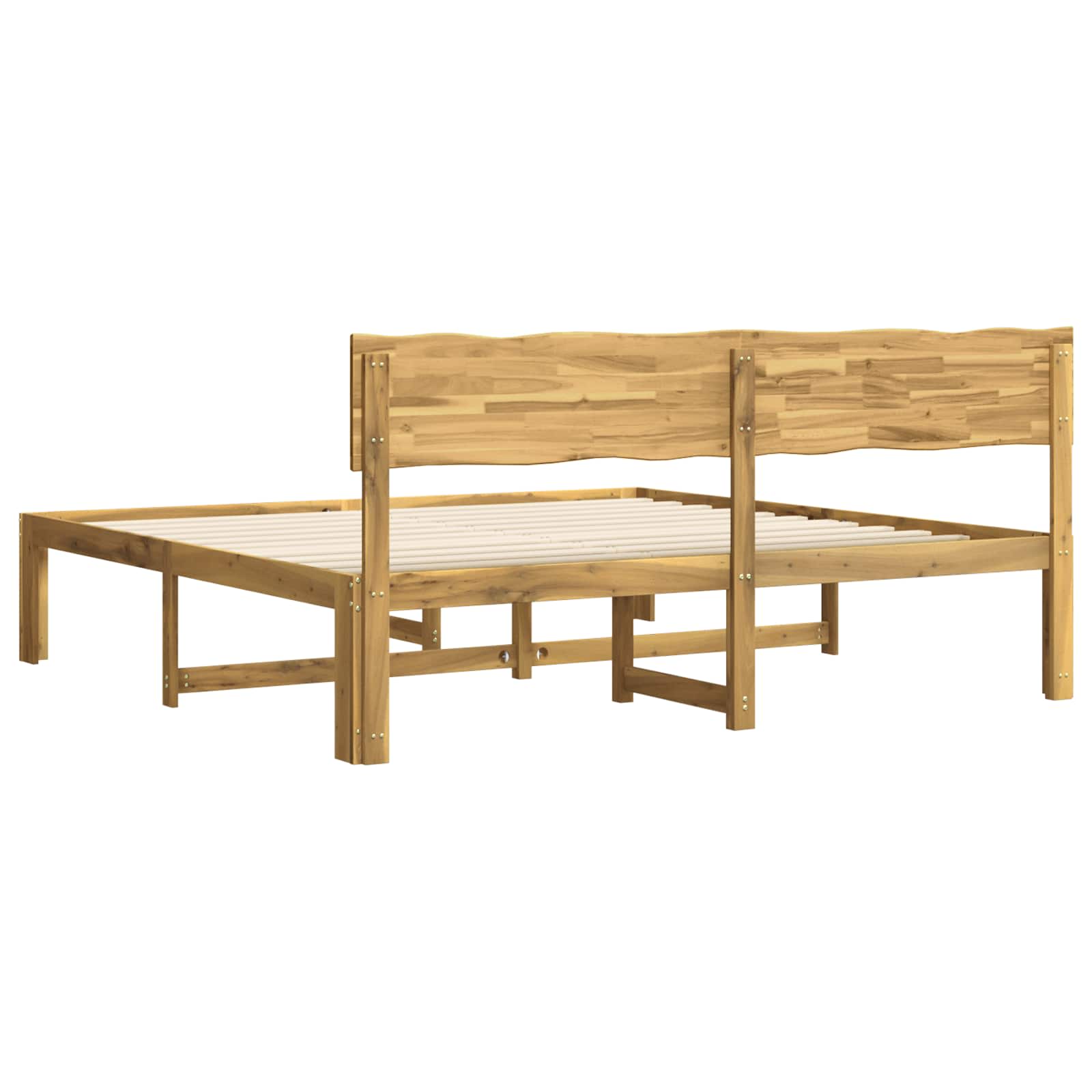 Διπλό Κρεβάτι με Κεφαλάρι ROSTOCK Λευκό 200 x 200 cm - Pakobazaar