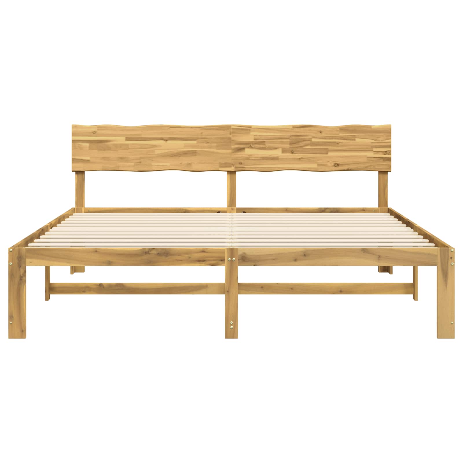 Διπλό Κρεβάτι με Κεφαλάρι ROSTOCK Λευκό 200 x 200 cm - Pakobazaar