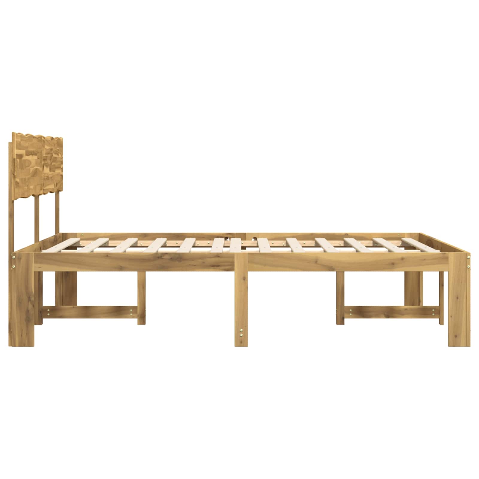 Διπλό Κρεβάτι με Κεφαλάρι ROSTOCK Λευκό 200 x 200 cm - Pakobazaar