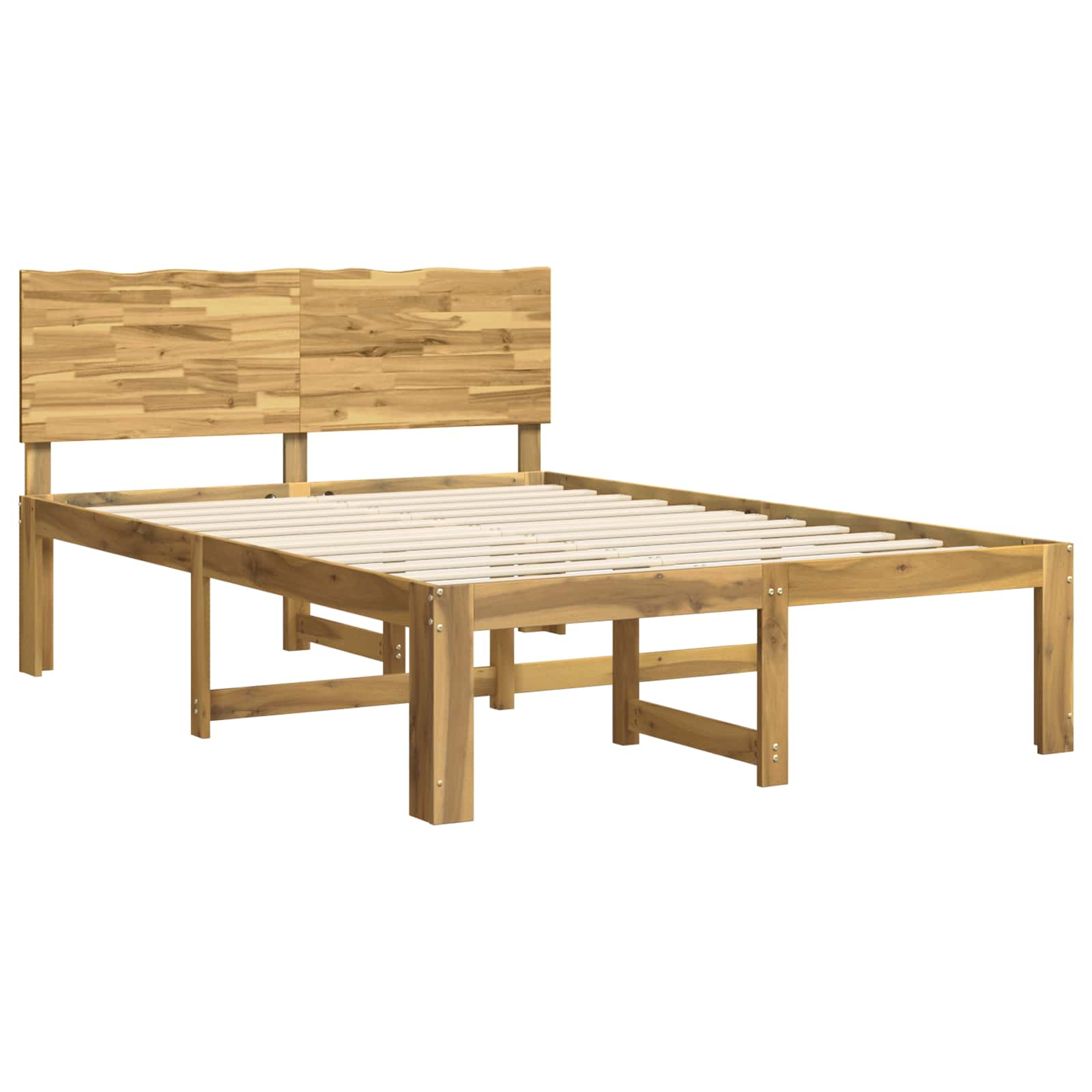 Διπλό Κρεβάτι με Κεφαλάρι ROSTOCK Λευκό 150 x 200 cm - Pakobazaar