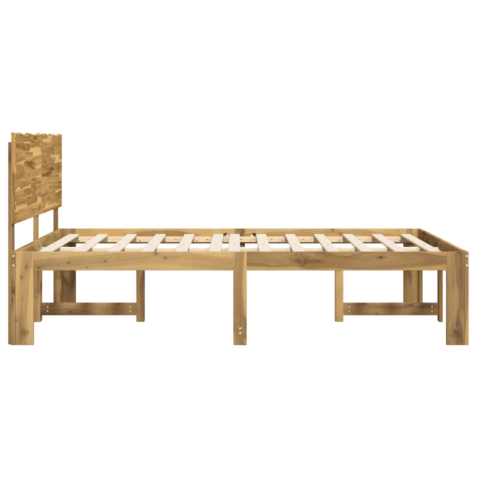 Διπλό Κρεβάτι με Κεφαλάρι ROSTOCK Λευκό 150 x 200 cm - Pakobazaar