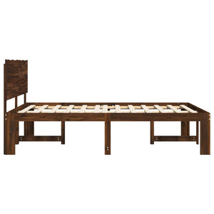 Διπλό Κρεβάτι με Κεφαλάρι ROSTOCK Σκούρο Καφέ 160 x 200 cm - Pakobazaar