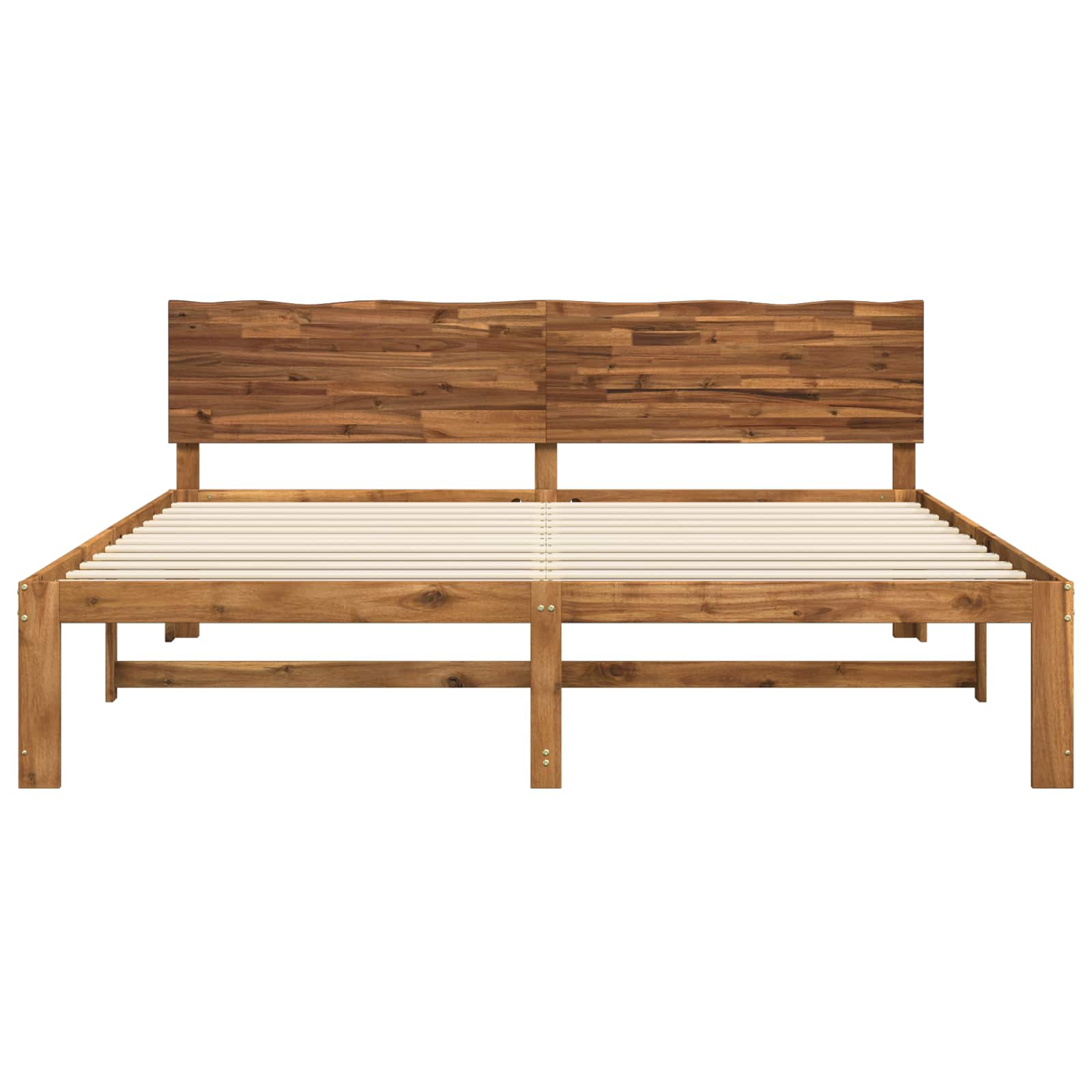 Διπλό Κρεβάτι με Κεφαλάρι ROSTOCK Φυσικό 200 x 200 cm