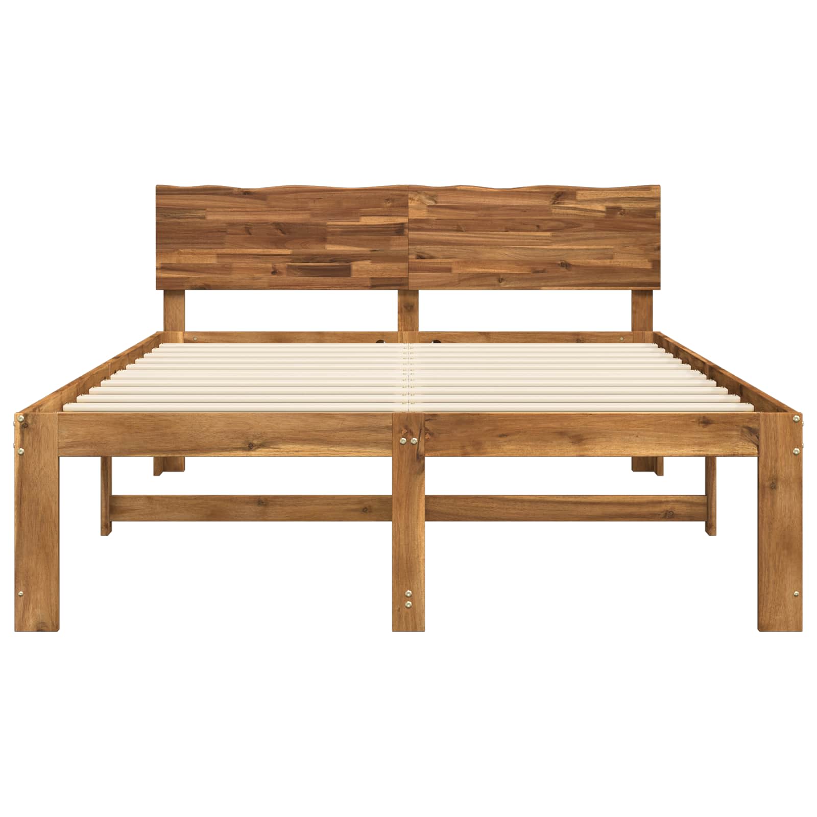Διπλό Κρεβάτι με Κεφαλάρι ROSTOCK Φυσικό 150 x 200 cm - Pakobazaar