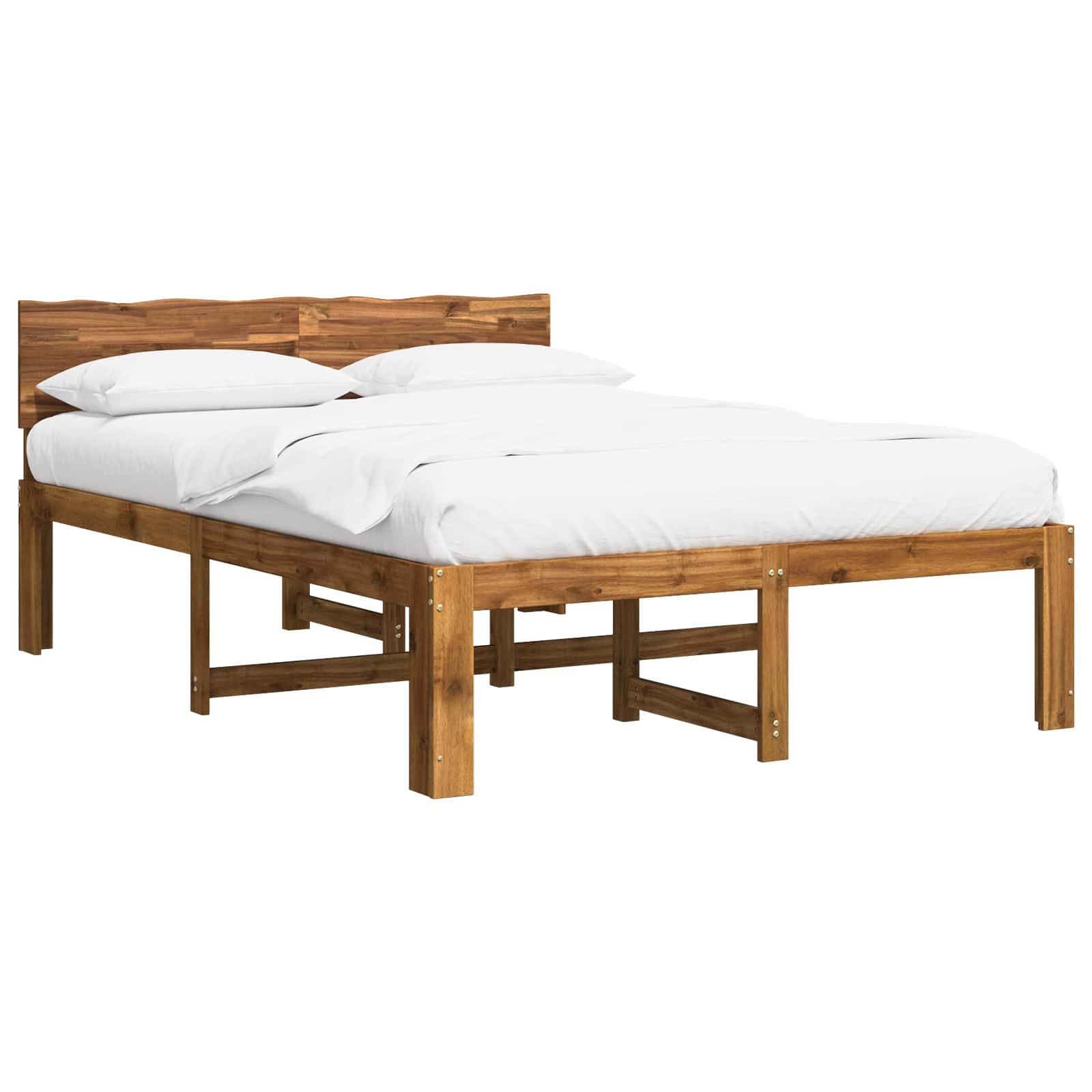 Διπλό Κρεβάτι με Κεφαλάρι ROSTOCK Φυσικό 160 x 200 cm - Pakobazaar