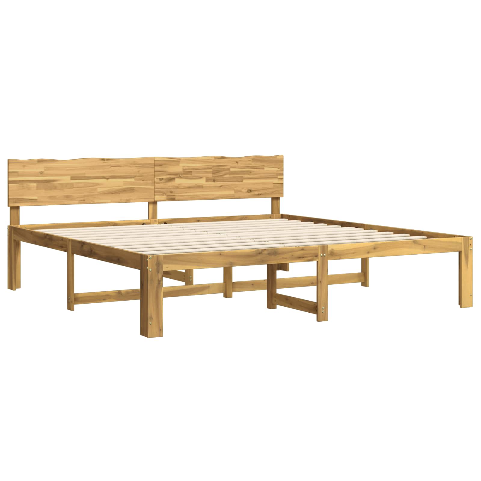 Διπλό Κρεβάτι με Κεφαλάρι ROSTOCK Λευκό 180 x 200 cm