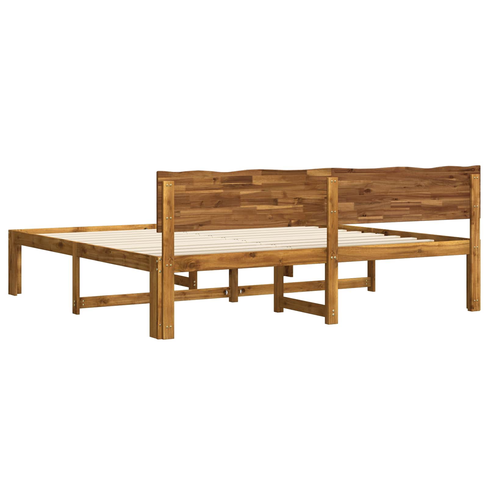 Διπλό Κρεβάτι με Κεφαλάρι ROSTOCK Φυσικό 200 x 200 cm - Pakobazaar