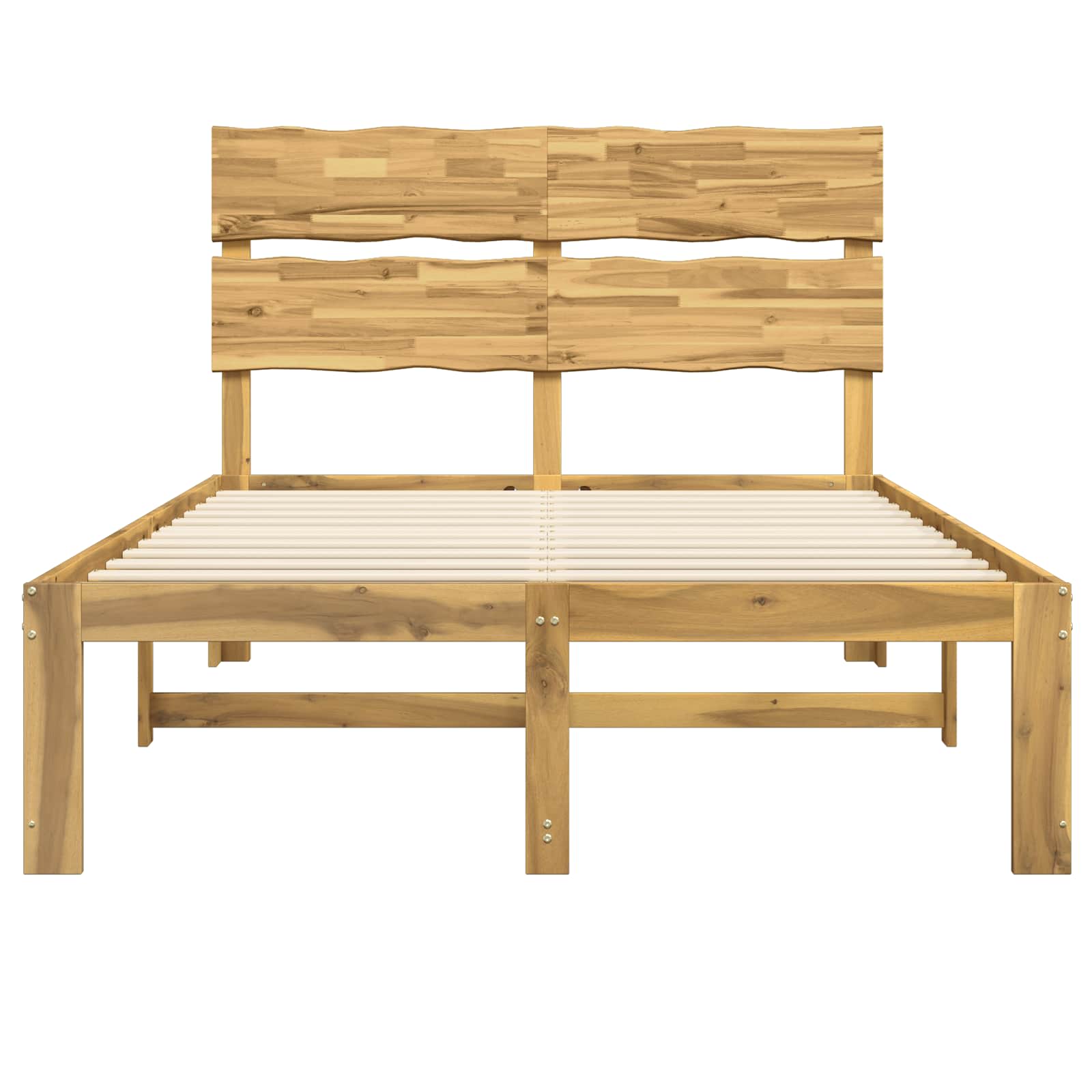 Διπλό Κρεβάτι με Κεφαλάρι ROSTOCK Λευκό 135 x 190 cm - Pakobazaar