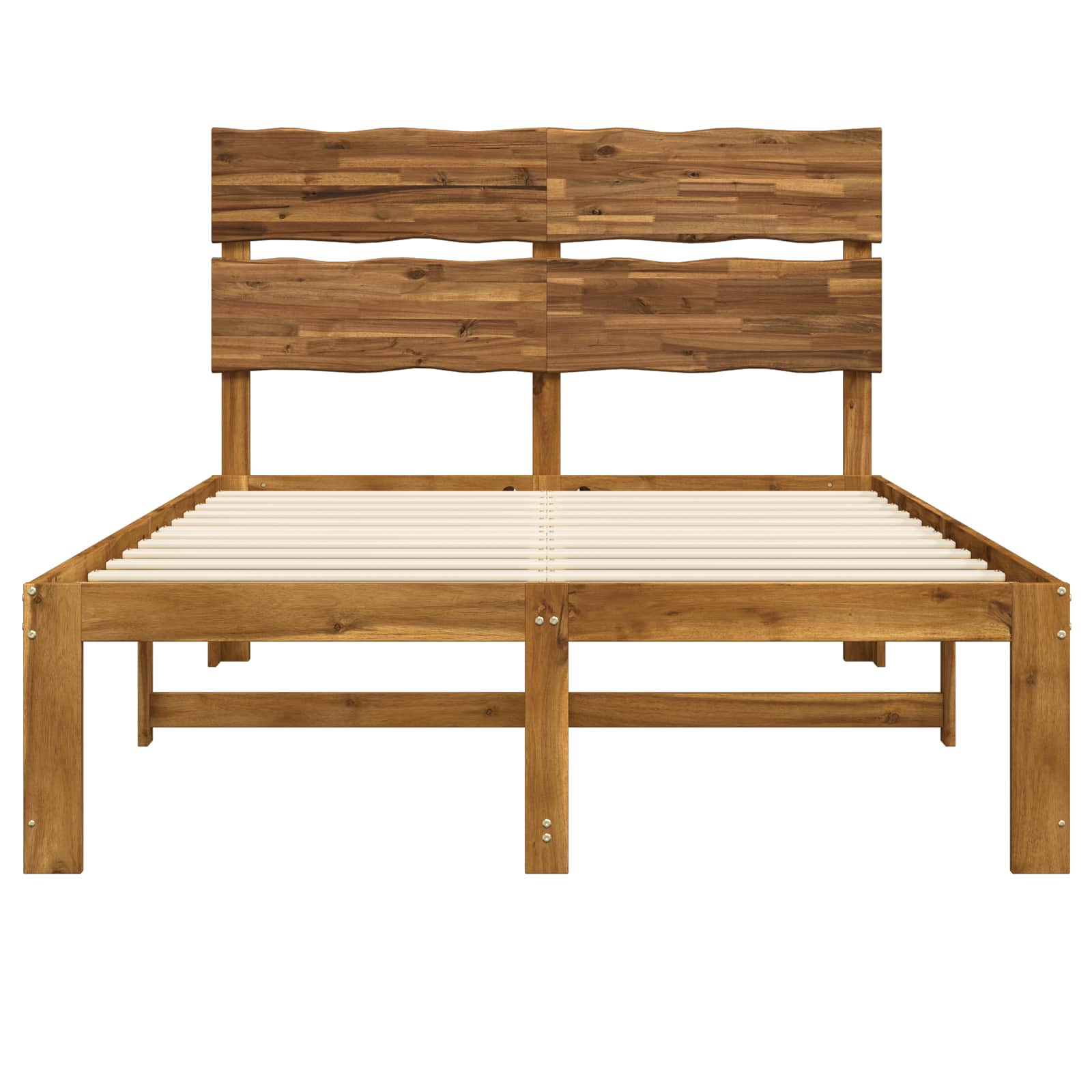 Διπλό Κρεβάτι με Κεφαλάρι ROSTOCK Φυσικό 140 x 200 cm