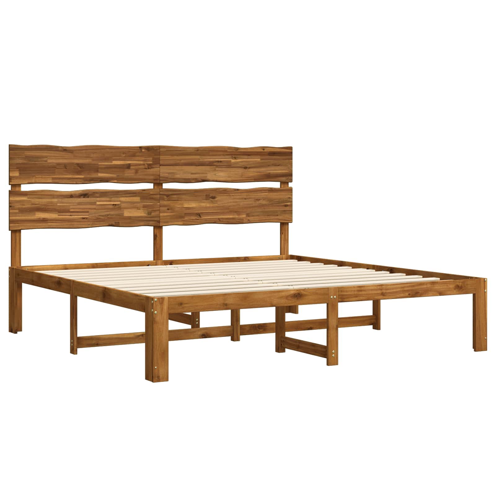 Διπλό Κρεβάτι με Κεφαλάρι ROSTOCK Φυσικό 180 x 200 cm