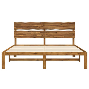Διπλό Κρεβάτι με Κεφαλάρι ROSTOCK Φυσικό 180 x 200 cm