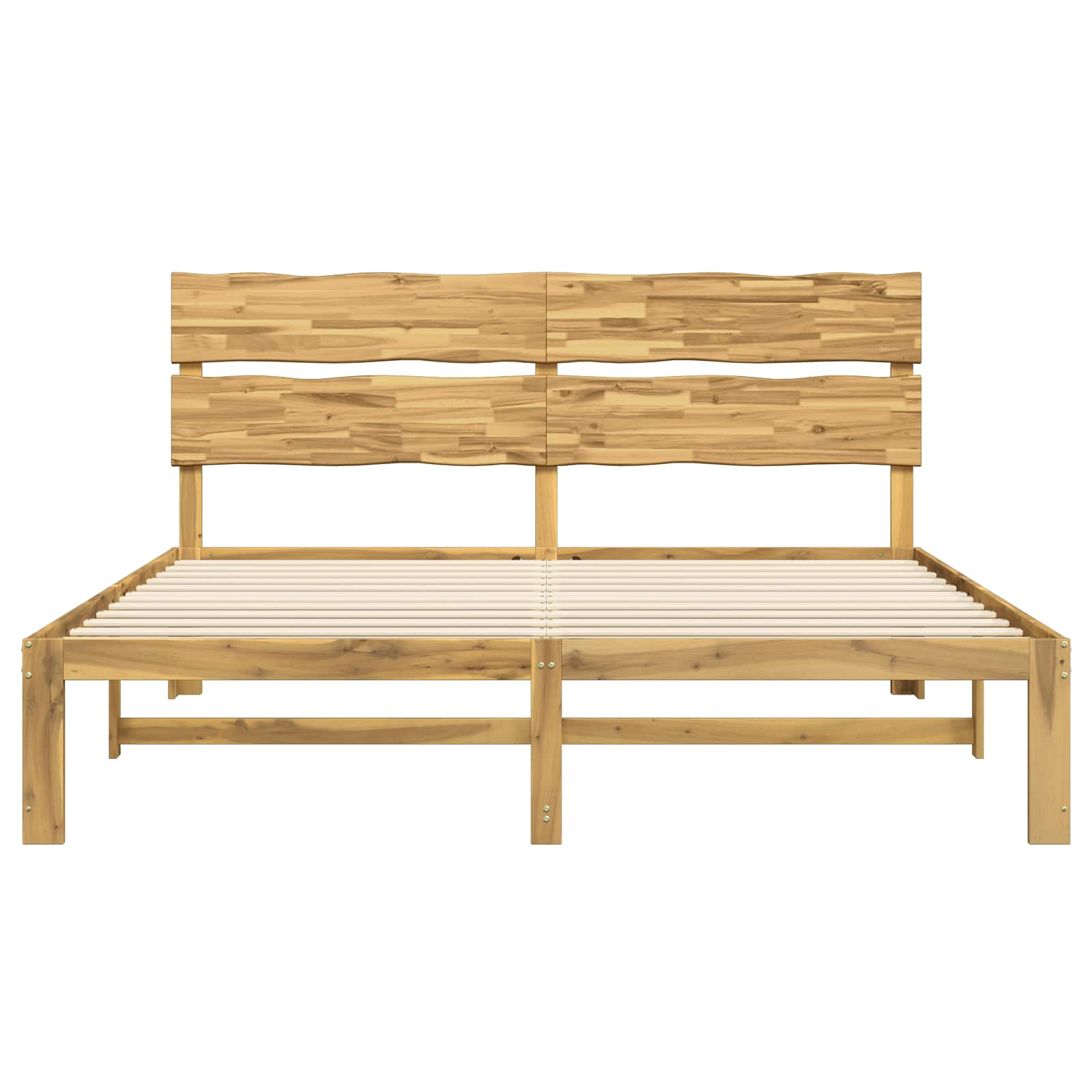 Διπλό Κρεβάτι με Κεφαλάρι ROSTOCK Λευκό 200 x 200 cm - Pakobazaar