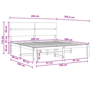 Διπλό Κρεβάτι με Κεφαλάρι ROSTOCK Λευκό 200 x 200 cm - Pakobazaar