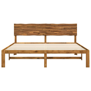 Διπλό Κρεβάτι με Κεφαλάρι ROSTOCK Φυσικό 193 x 203 cm - Pakobazaar