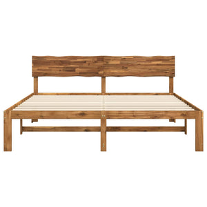 Διπλό Κρεβάτι με Κεφαλάρι ROSTOCK Φυσικό 193 x 203 cm - Pakobazaar