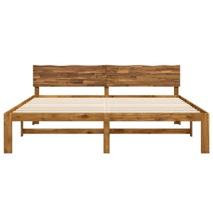 Διπλό Κρεβάτι με Κεφαλάρι ROSTOCK Φυσικό 193 x 203 cm